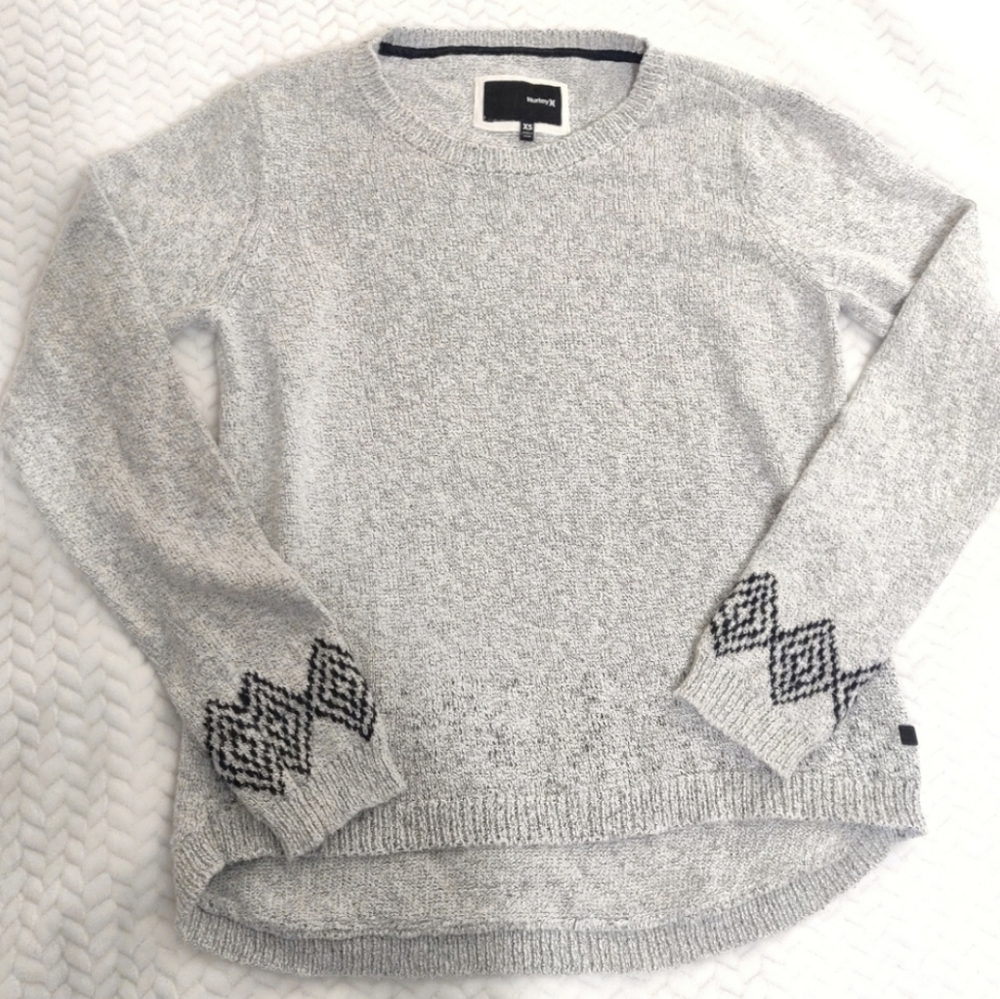 Pullover Sweater Knit High Low Long Sleeves XS